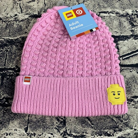 LEGO X Target Collection Adult Pink Minifigure Patch Beanie Hat OSFM One Size - Picture 2 of 7